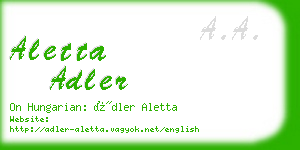 aletta adler business card